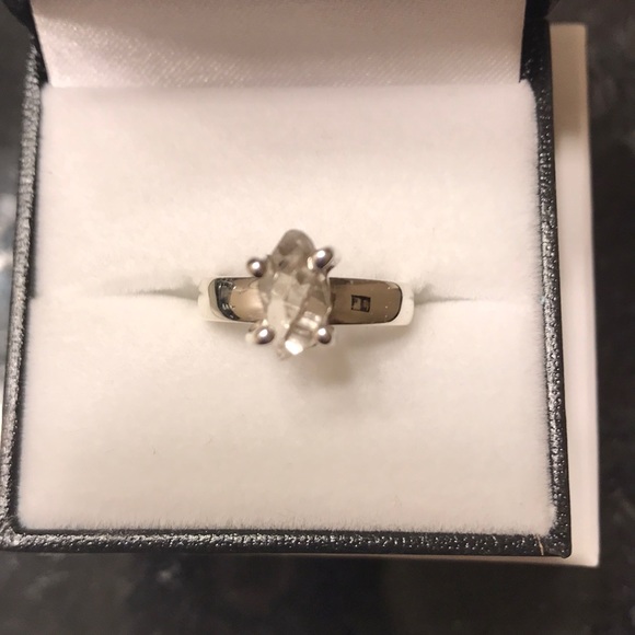 Jewelry - STERLING SILVER HERKIMER DIAMOND RING 6 1/4NIB